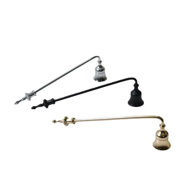 Metal Candle Tool Easy-to-use Candle Tool Elegant Bell Shaped Candle Extinguisher Stopper Set for Aromatherapy for Lovers 6