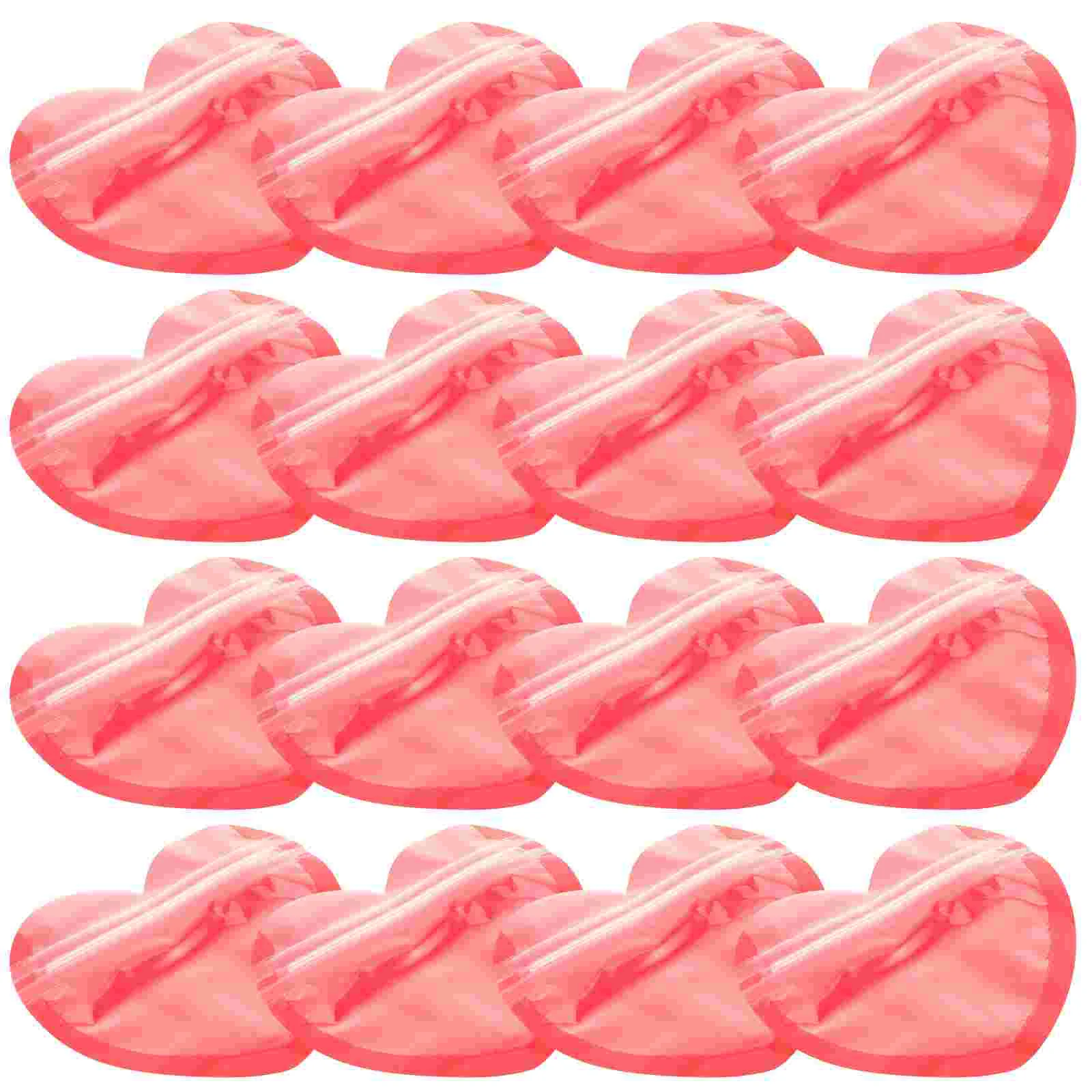 

Valentine'S Day Gift Bag Heart Shaped Plastic Bags Candy Treat Bags Self Sealing Bags Clear Storage Pack Pouches