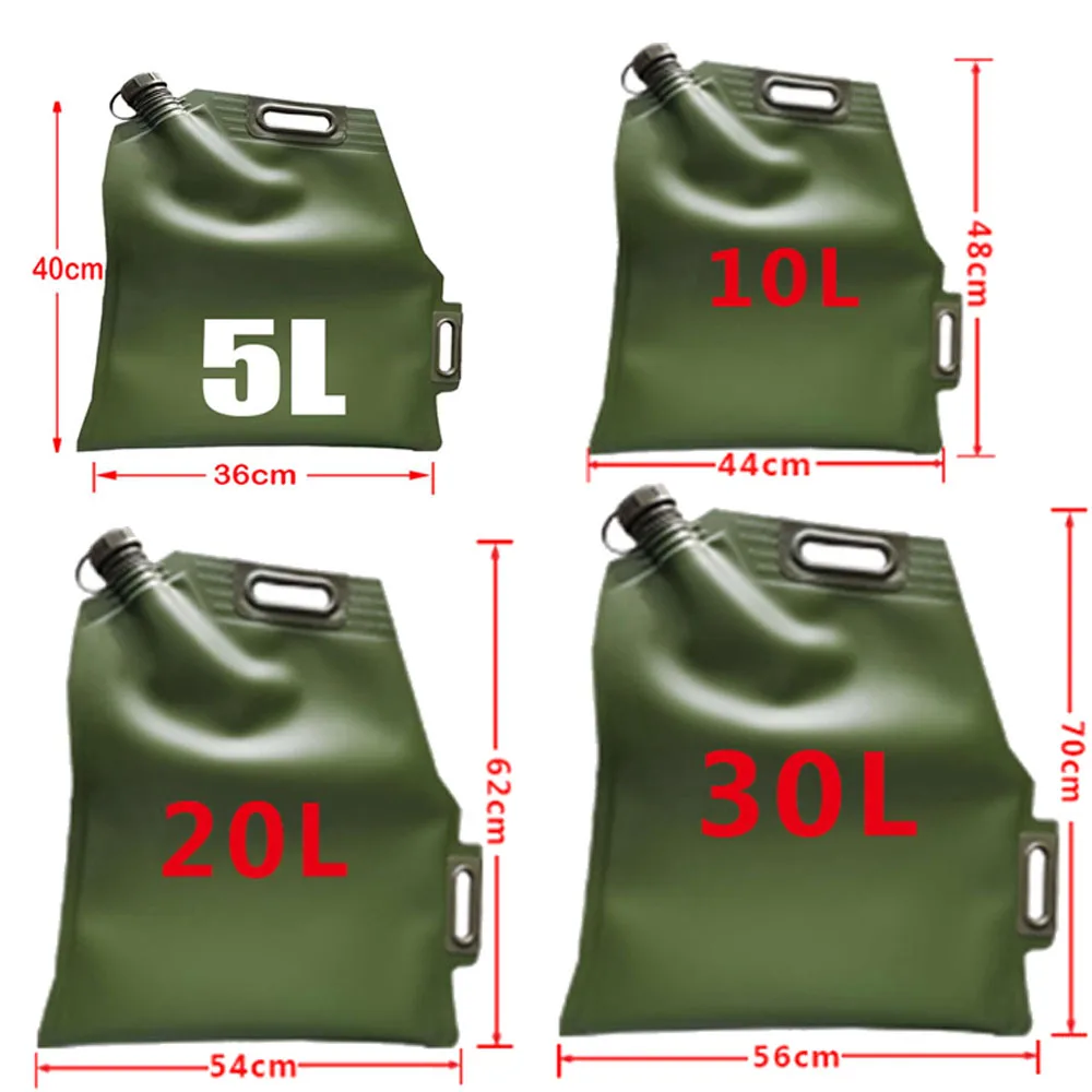 Vsenkes 5L Foldable TPU Fuel Can - Portable Gasoline Oil Bag For Motorcycle, Car, Emergency
