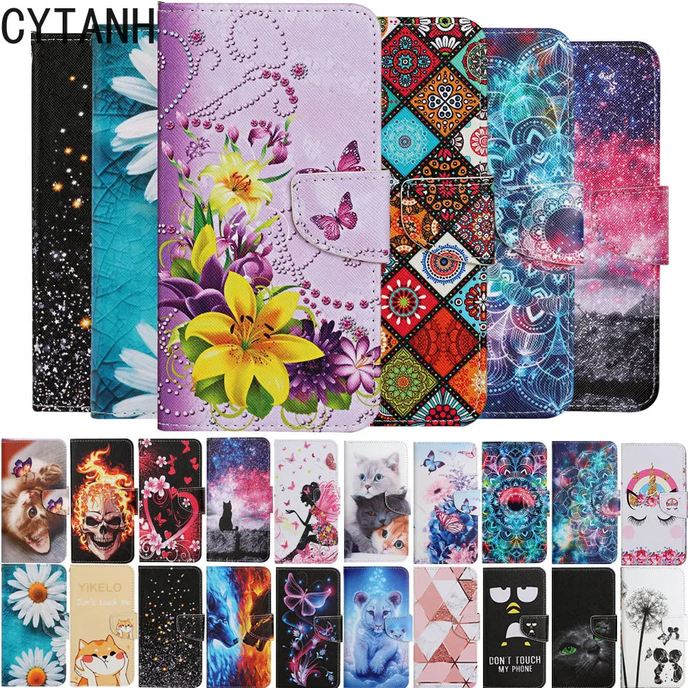 

Capa Leather Case For POCO X3 NFC M3 M4 Pro 5G Redmi Note 7 Pro 7A Flip Wallet Card Slot Holder Phone Book Cover Flower