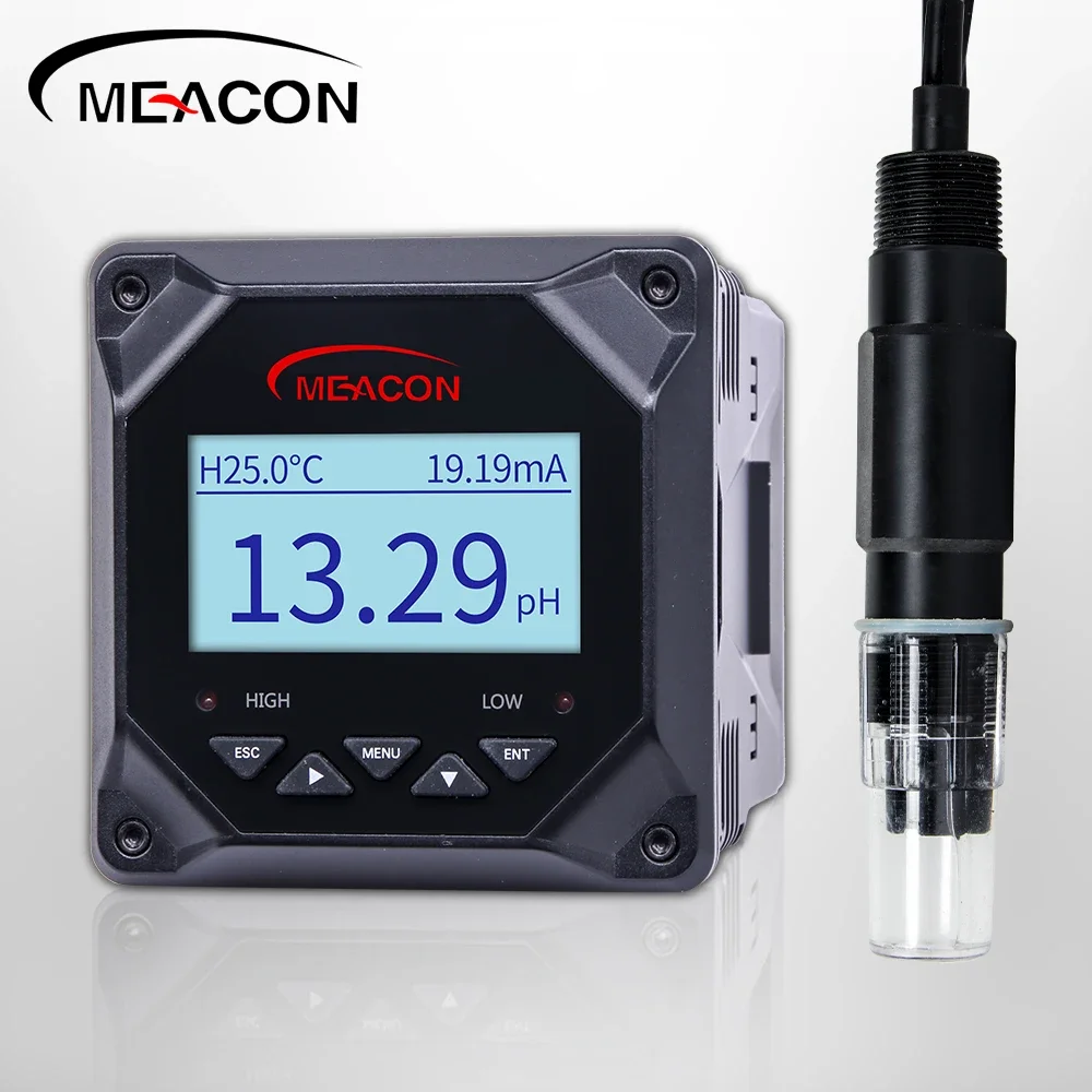 

Industrial 2 relays 24V or 220V 4-20mA digital output control waste water online orp ph meter for water testing