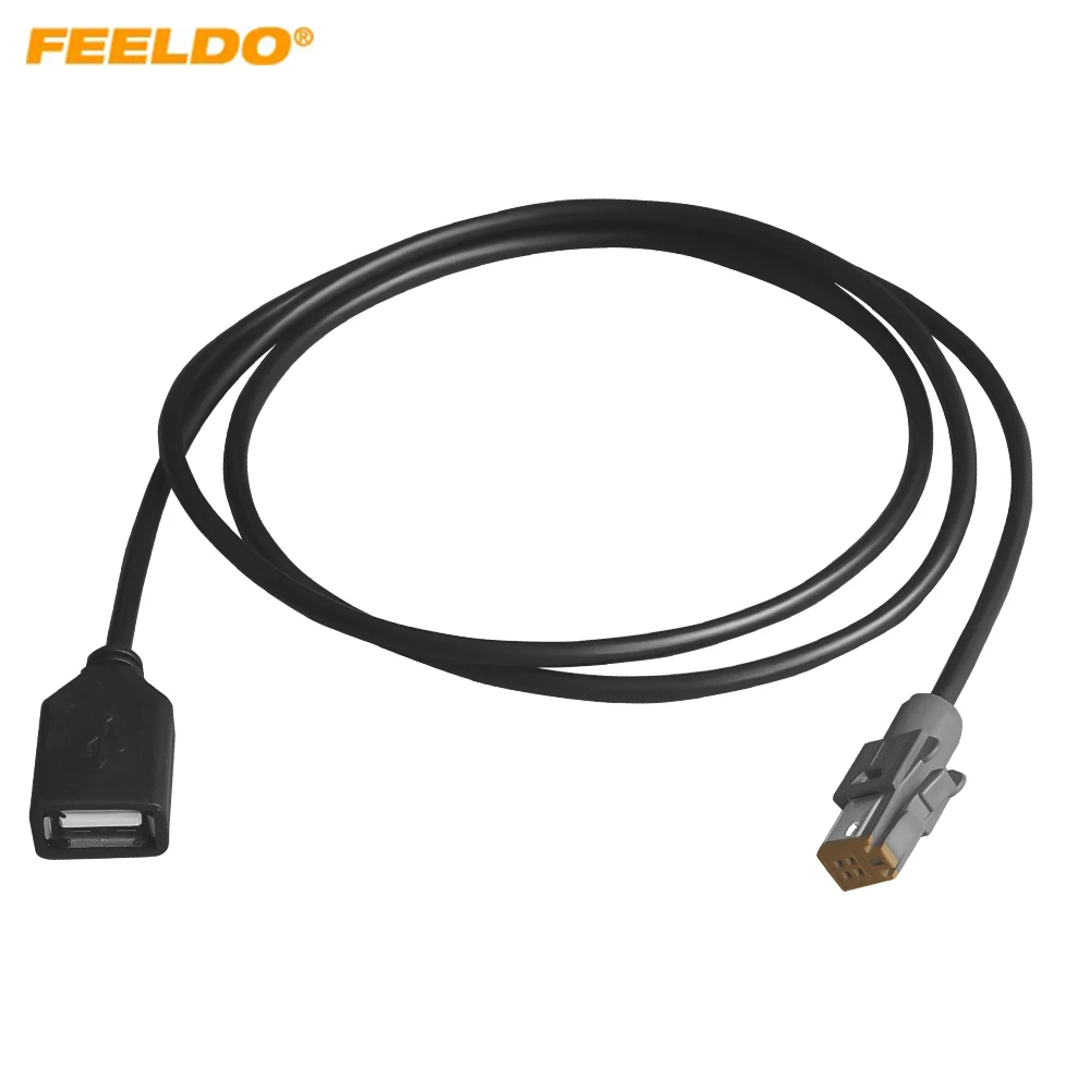 

Автомобильный 4-контактный USB-кабель FEELDO для замены большого экрана для моделей Toyota, аудио, радио, USB-переходник, проводка