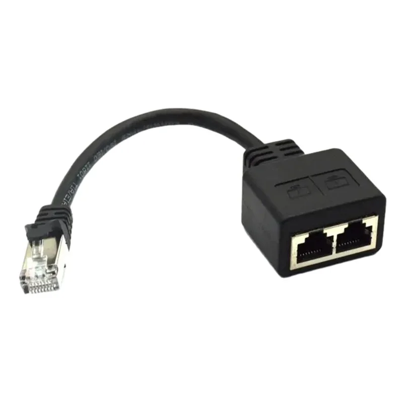 RJ45 분배기 어댑터 케이블 남성-2x여성 커넥터 7 LAN 이더넷 케이블 확장기 네트워크 어댑터 플러그 코드