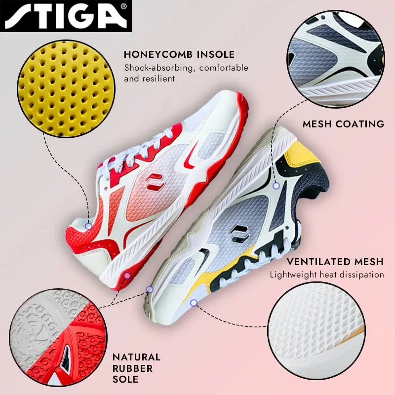 Table Tennis Shoes STIGA Table Tennis Shoes Men Women Brand New Ping Pong Sneakers Professional Anti-slip Durable Portable
