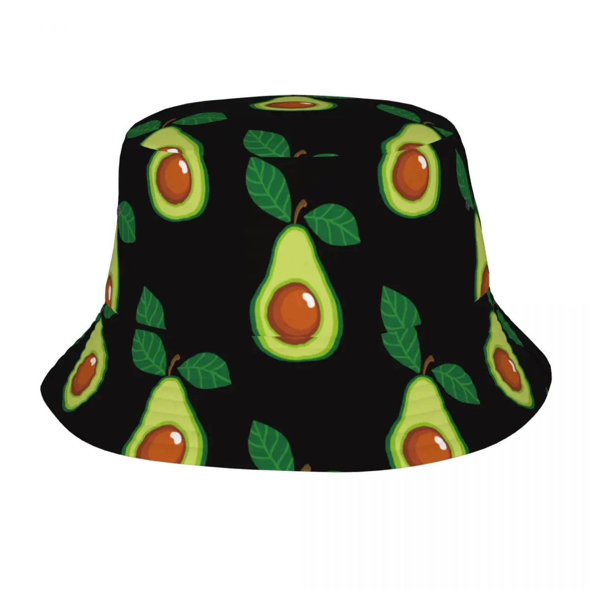 Street Fruits Avocado Bob Cappelli Ragazza Pieghevole Campeggio Avocado Amante Berretti Da Pesca Estate Vacanza Al Mare Vacanza Copricapo