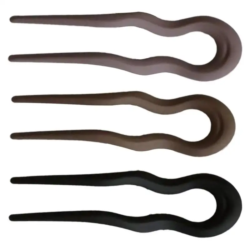 French Hair Pins for Women Hair Fork Bun Clip Sticks Chignon Pin Accessories Bun Pins U-Shaped Elegant