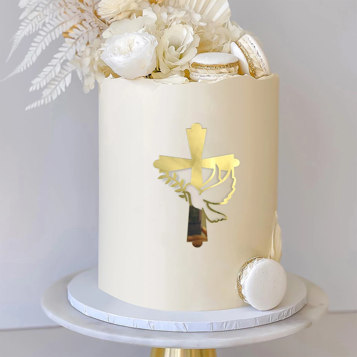 Decorazione torta Taufe con dio colomba e croce in legno benedetto per torte di prima comunione per battesimo battesimo religioso Baby Shower  15