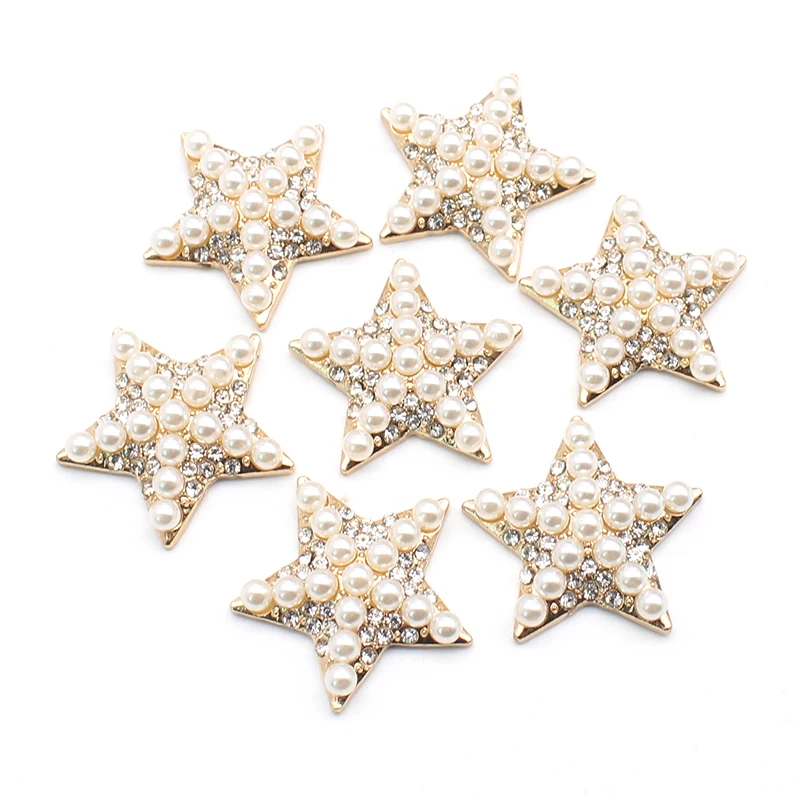

5 pieces of starfish metal rhinestone pearl alloy accessories Diy wedding dress hair jewelry decorative accessories