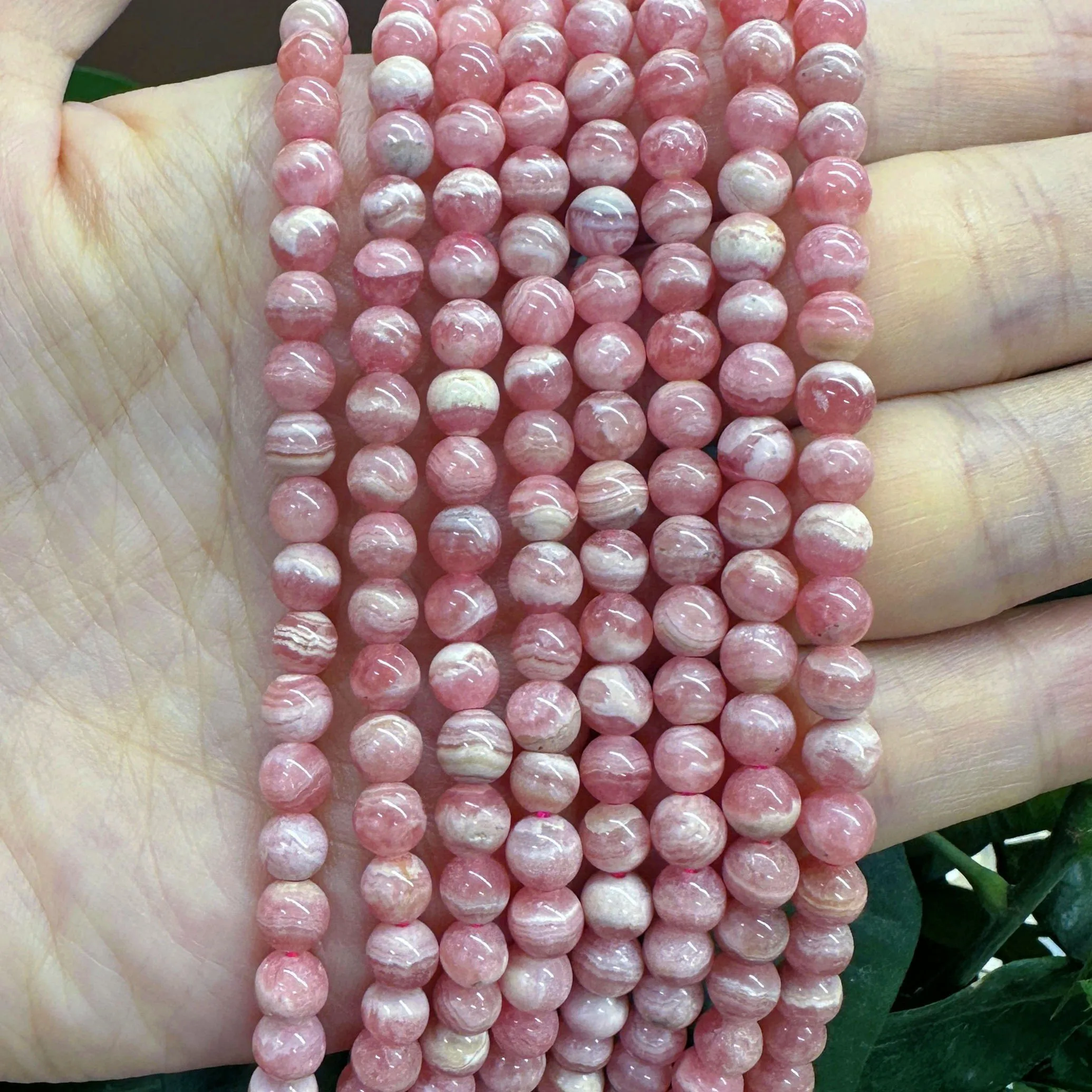 Top Natural Stone Argentina Rhodochrosite Red Smooth Round Beads For DIY Jewelry Making Bracelet Necklace 2/4/5/6mm