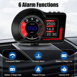 Car Digital HUD 5 Display Pages OBD GPS Smart Gauge for Vehicle Electronic Parts