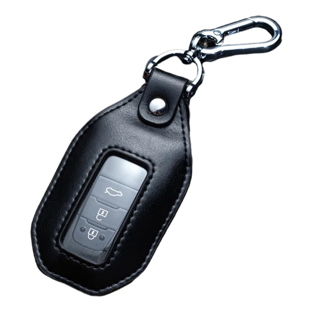 Porte-clés en cuir,Cuir Voiture Key Case,Étui à clé en cuir de voiture avec  fermeture à glissière porte-clés pour voiture télécommande,Étui Porte-clés  Voiture À Distance Pochette en Cuir pour Hommes : : Mode