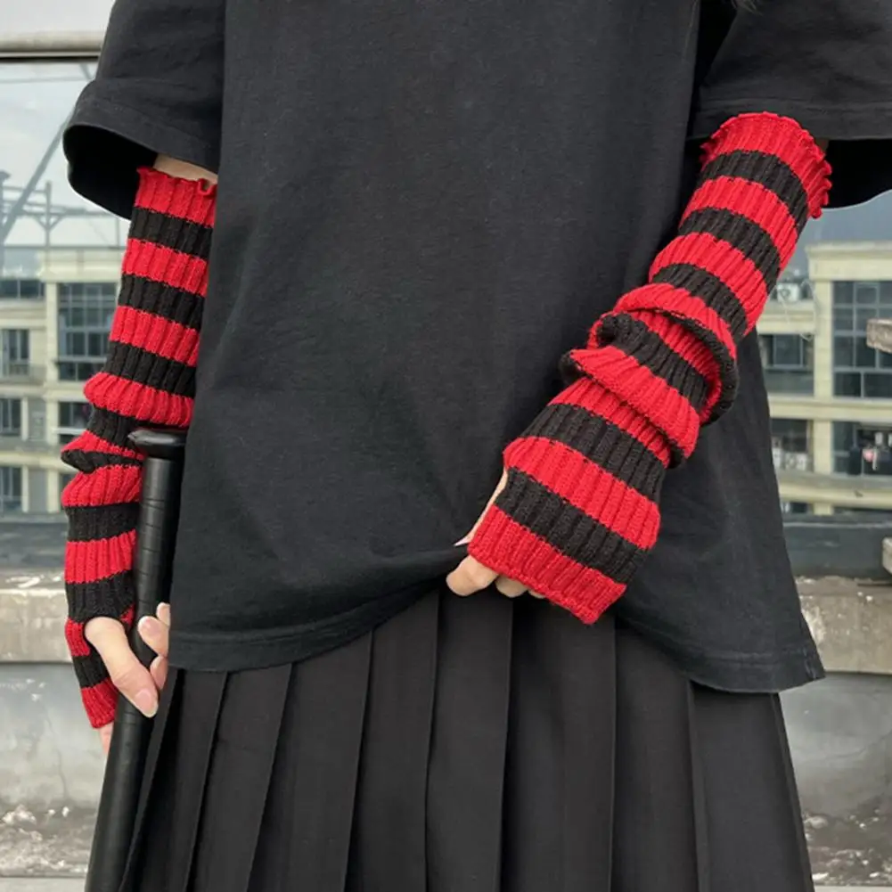 Unisex Arm Warmer Gloves with Thumbhole Design, sunscreen arm sleeves