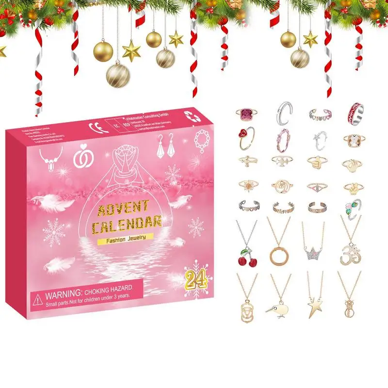 

1 set Christmas Jewelry Advent Calendar Christmas Advent Calendar With 24 Unique Gifts Jewelry Girls Christmas Gifts Accessories