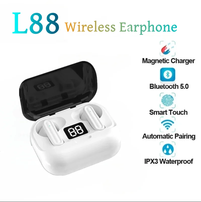 Стереонаушники L88 TWS Hi-Fi, беспроводные наушники-вкладыши, спортивные наушники LifeHeadphones, игровая гарнитура для Lphone, Android. Лучшие подарки F