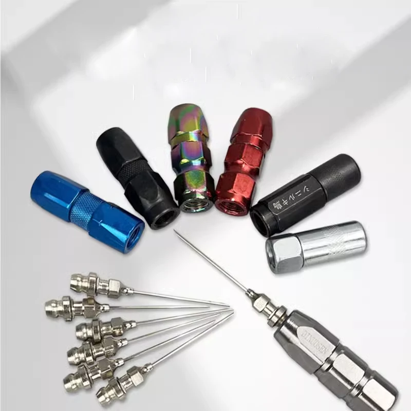 7pcsNeedleGreaseNozzleFlatHeadGreaseSprayerGreaseFittingsGun