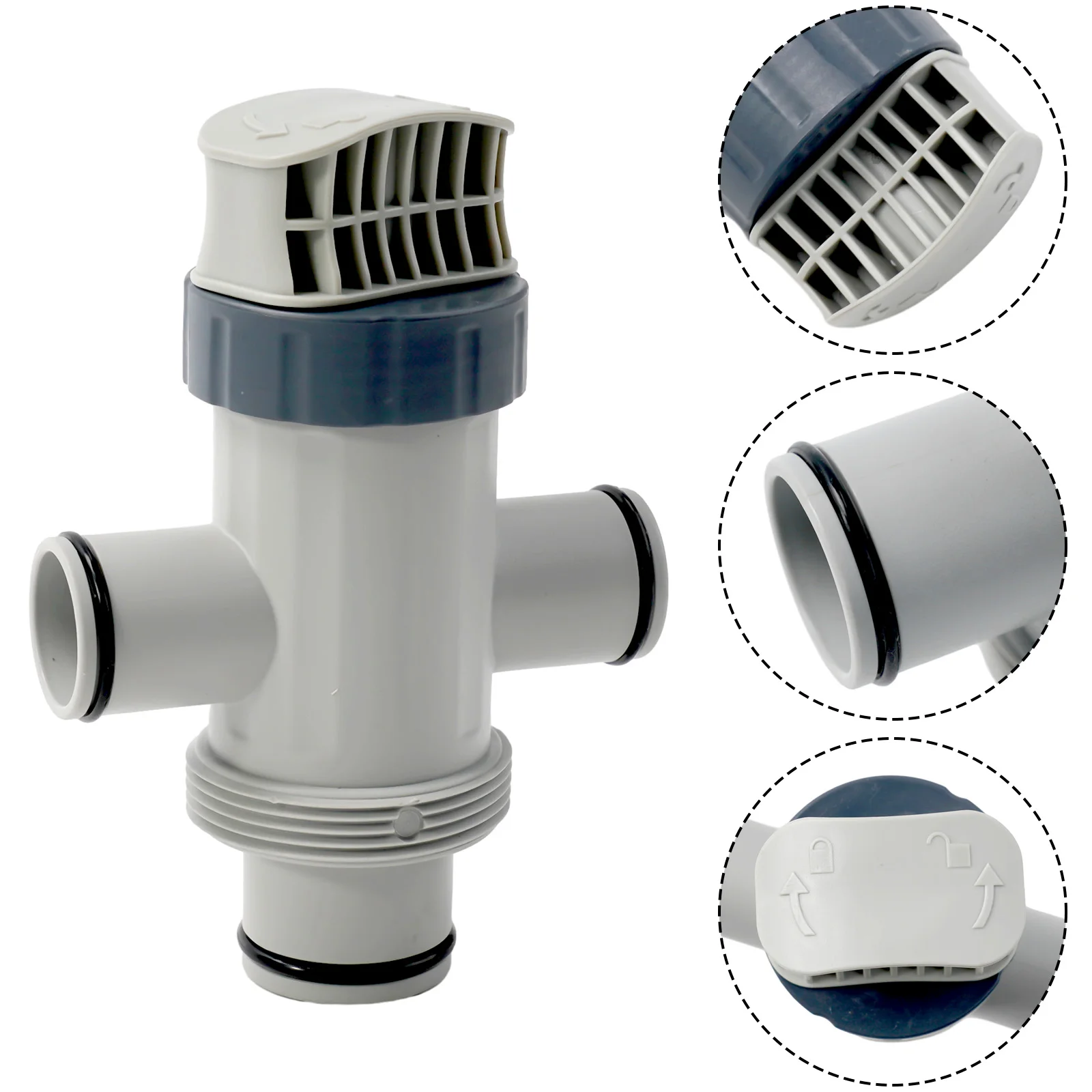 

Brand New Durable High Quality Plunger Valve Accessories Replacement Valve Part Dual Split For Intex Multi-functional