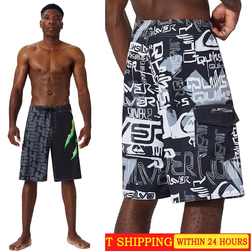 

Mens Board Shorts Surf Swimwear Beach Summer Swim Pants Male Athletic Running Gym Quick Dry Swimsuit Size 30-44 swimshorts men