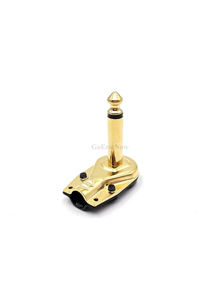 10 Adattatori Audio Jack 6,35mm Mono Angolo Retto – Corpo Metallico Argento – Universale