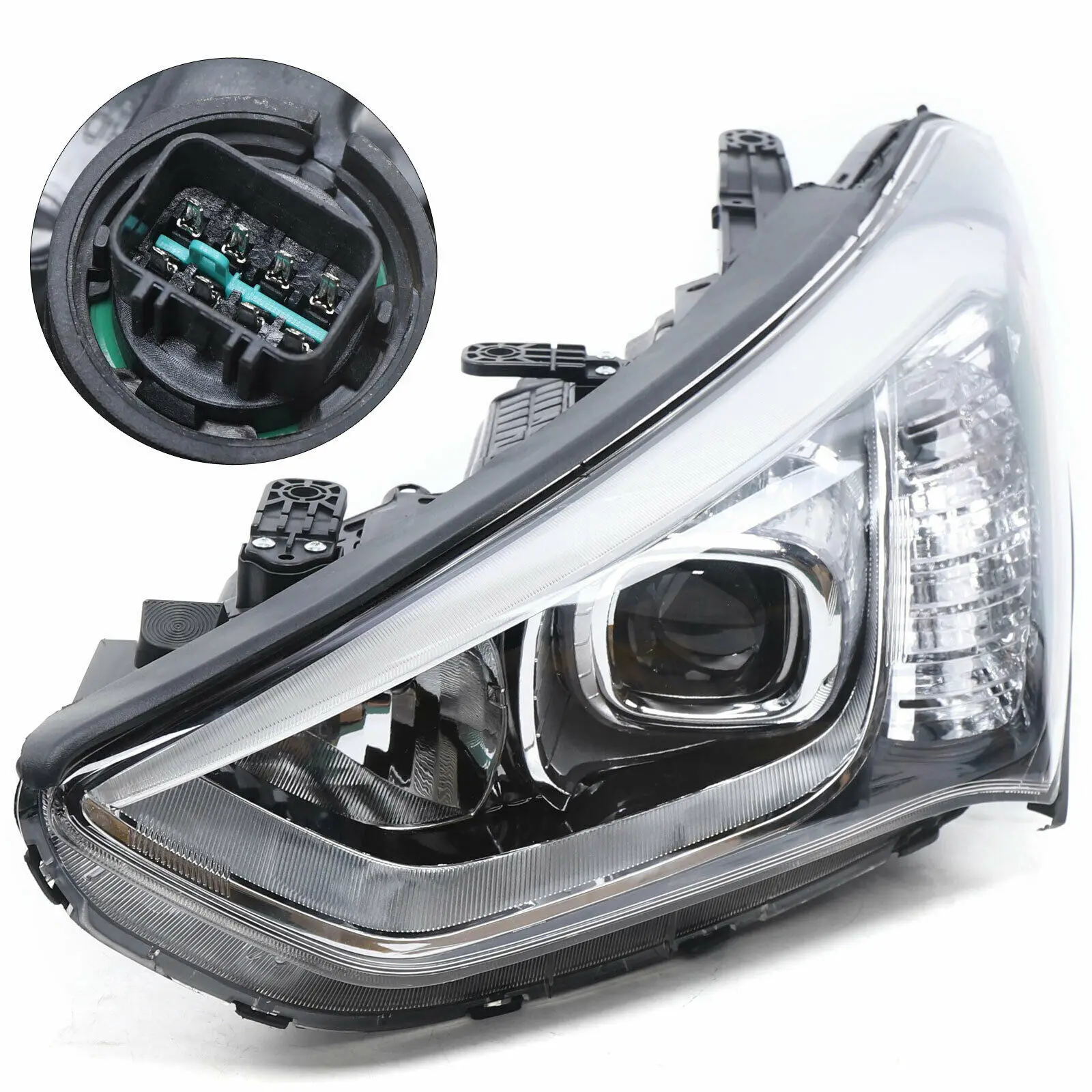 For 2013 2014 2015 2016 Hyundai Santa Fe Headlight Headlamp Left Side OR Right Side 92101-4Z010 5