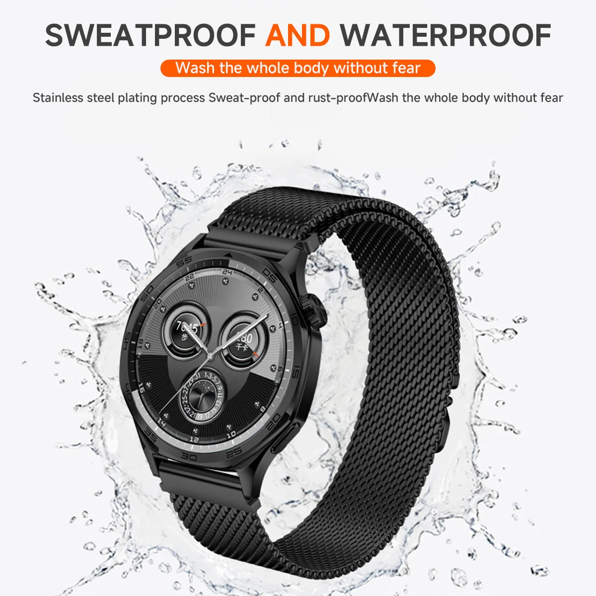 Premium Magnetic Milanese Mesh Watch Strap - 18/20/22mm Adjustable Band