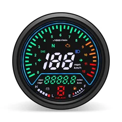 Motorcycle Digital Instrument Panel with RPM Speedometer, Voltage Meter, Oil Level Gauge, and Trip Indicator (MT0085)