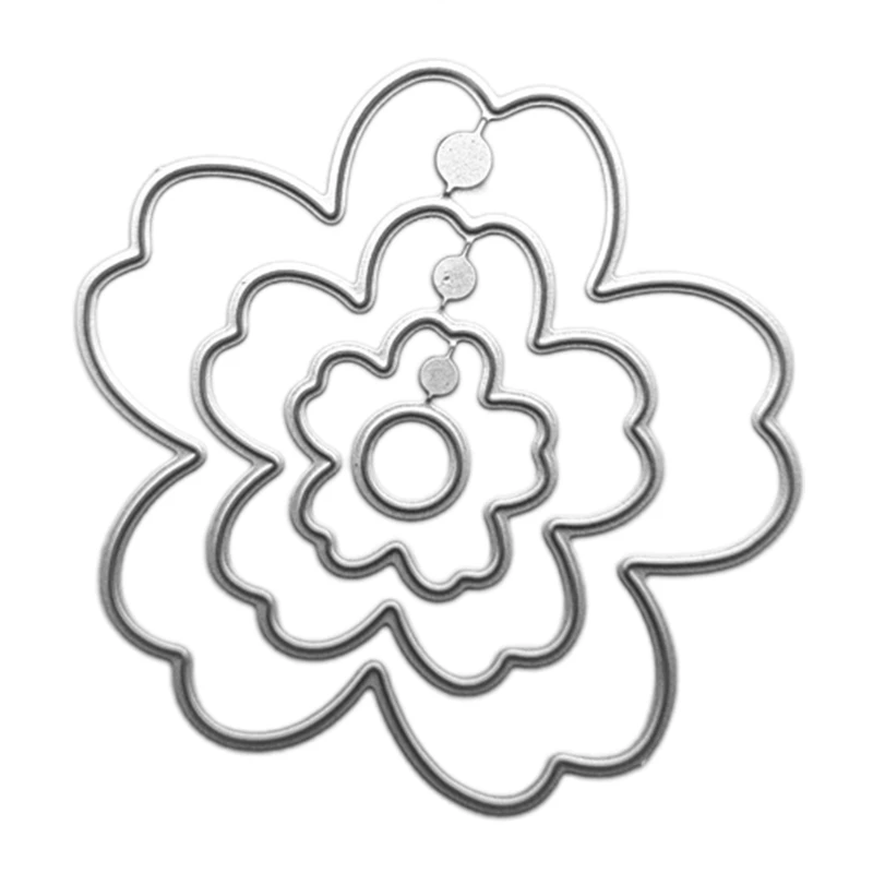 Plantillas De Troquelado De Metal Con Diseño De Flores, Hojas Y Flores, Para álbumes De Fotos, Papel Decorativo En Relieve