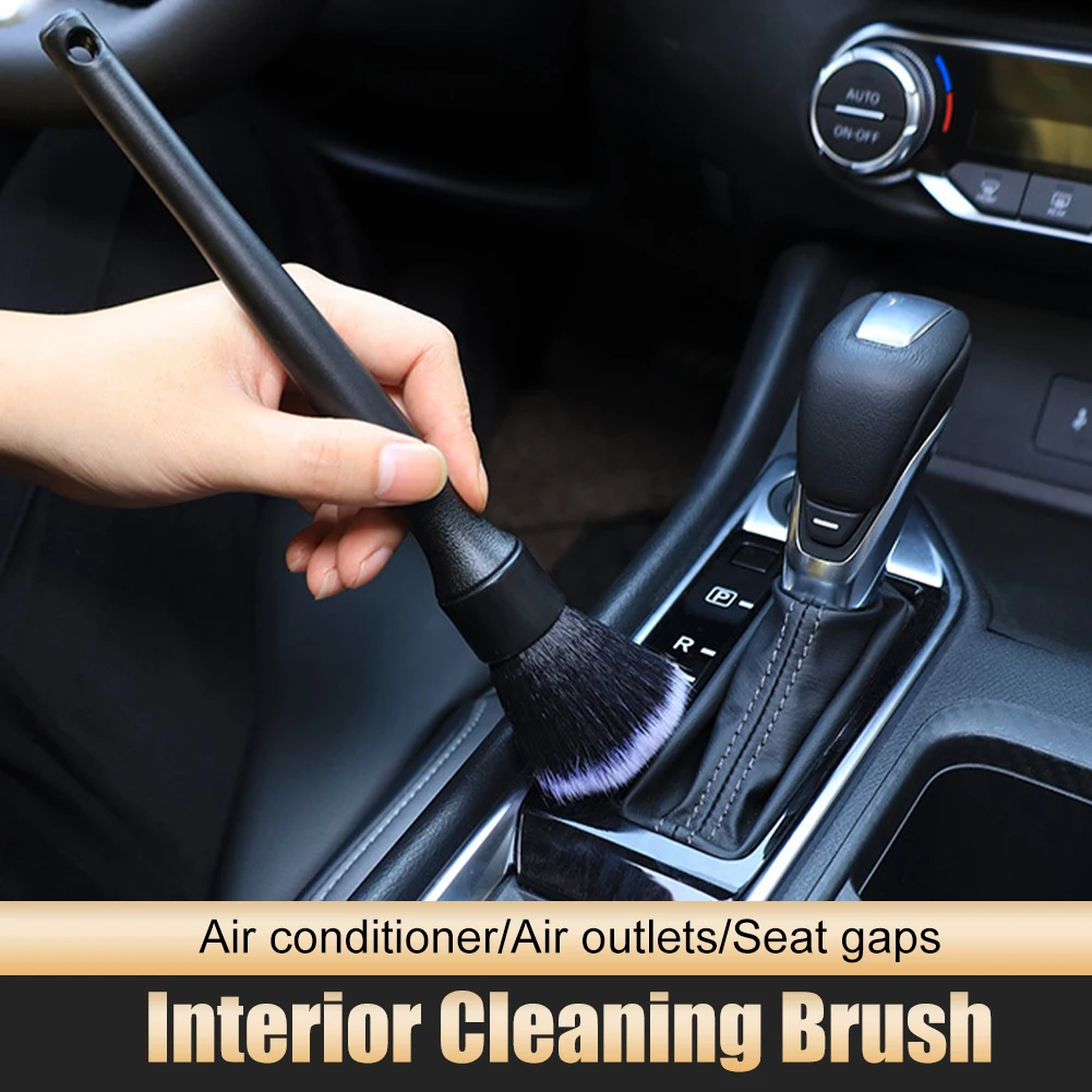 

Car Detailing Brush Ultra Soft Bristles Car Cleaner Brush Interior Cleaning Tool Air Conditioning Air Outlets Dust Removal Tool
