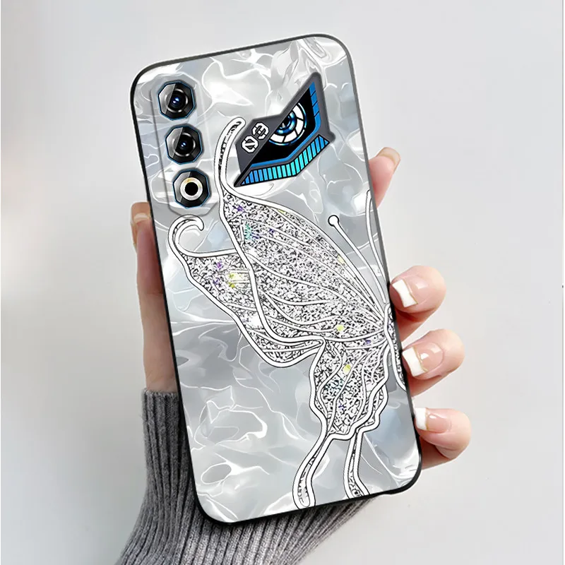Butterfly Flower Shockproof Silicone TPU Phone Case - Soft and Stylish Protective Back Cover