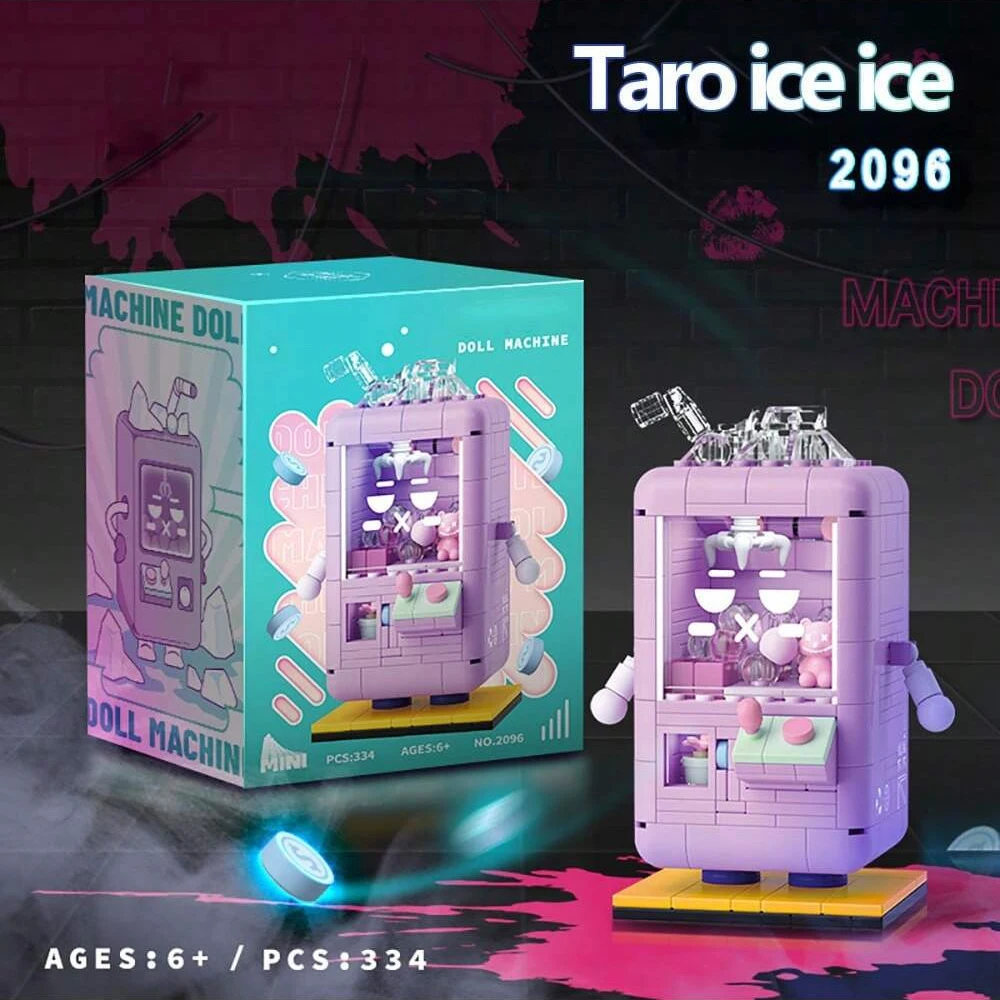 Mini Electronic Arcade Building Block Toys Strawberry Ice Cream Machine
