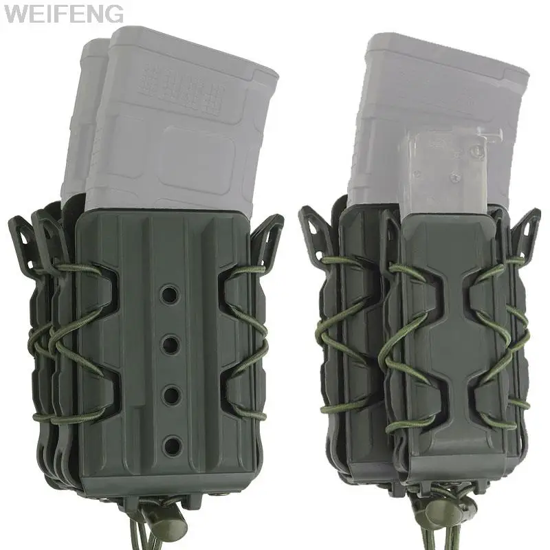 

Tactical 9mm/5.56mm Magazine Pouch Gun Mag Holster for AR15 M4 AK Glock 17 M9 P226 Military Double Magaizne Holster Case Hunting