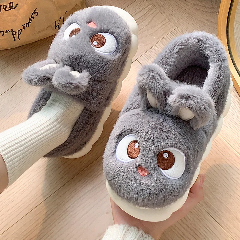 Alpaca Slippers Cute Fluffy Animal Slippers White Bunny Slippers