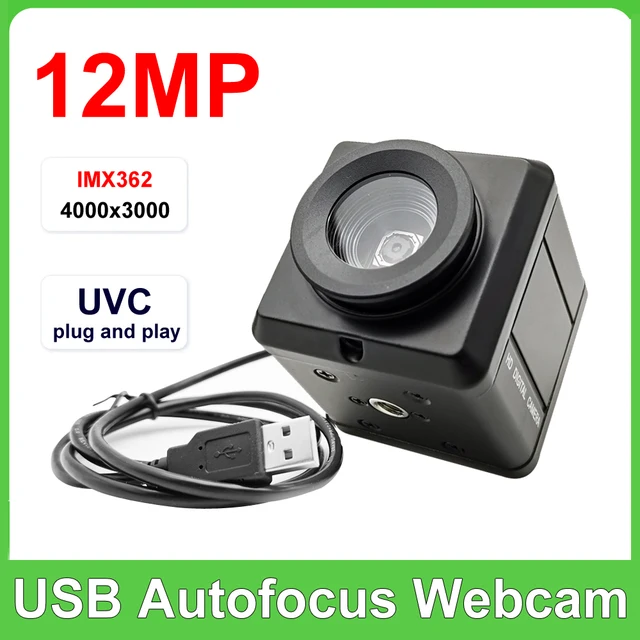 Industrial 12MP USB Webcam CCD IMX362 Sensor Autofocus Mini Usb Box Camera OTG UVC Plug and Play For Meeting Document Scanning 1