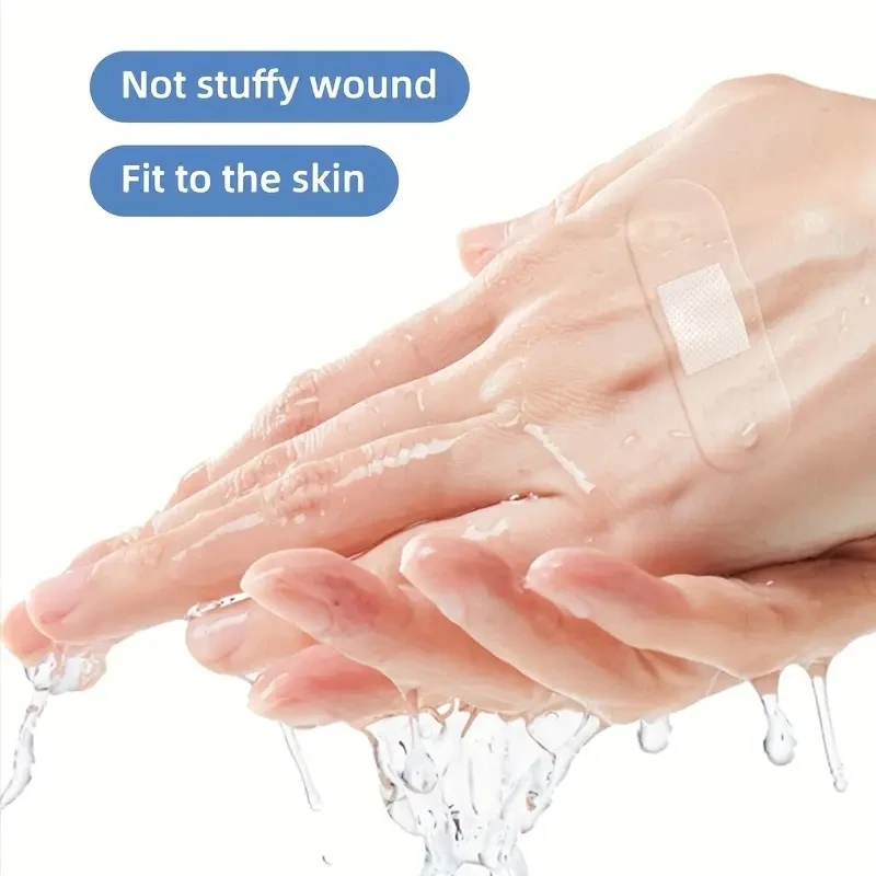 Wound Bandage 100pcs Waterproof Breathable Adhesive Bandages Dressings Multi-Scenario Use Bathing Swimming Outdoor Activities