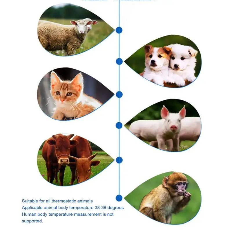 Animal Thermometer Pet Dog Cat Ear Digital Thermometer For Cats Non-Contact Electronic For Home and Clinic Use