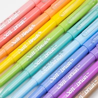6Pcs Soft Brush Tip Marker Pens Artist Markers Brush Pens Hand Lettering Calligraphy Retro Colors for Journaling  Drawing 6
