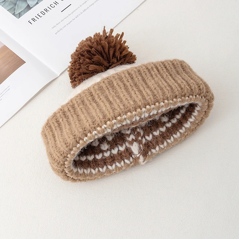 New Style Women Keep Warm Winter Pompoms Knit Hat Fashion Beanie Hats For Women Streetwear Winter Dandy Hat For Girl