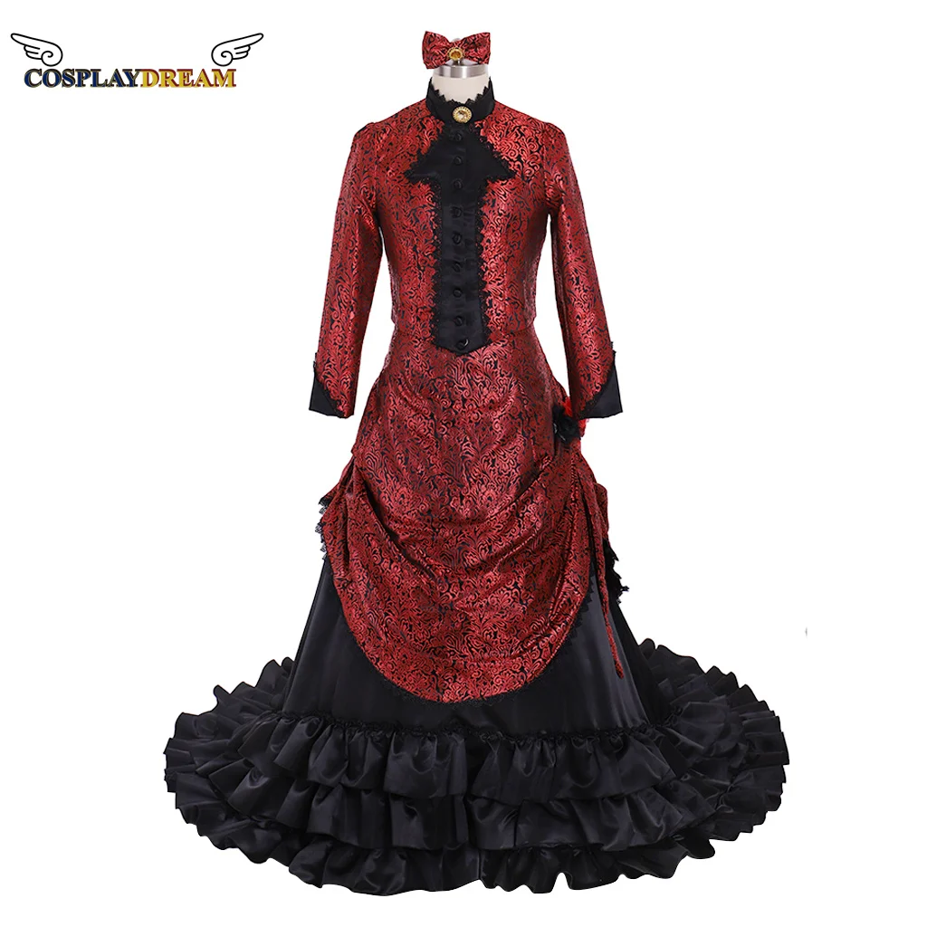 

Medieval Neoclassical Party Red Dress Victorian Prom Dress Adult Medieval Fancy Party Dress Suit Noble Duchess Dress Suit