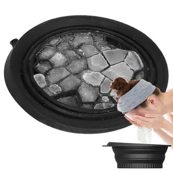 Face Ice Bath Bowl Facial Cold Plunge Bowl Facial Roller Silicone Reusable Foldable Washing Basin for Icebath Skin Care Kitchen