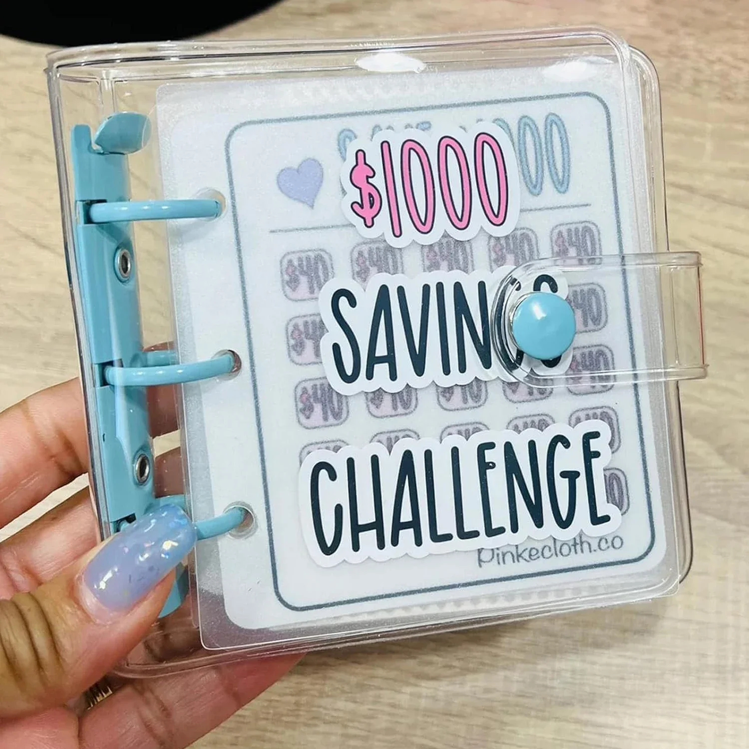 

1000 Savings Challenge Prefdo Money Saving Binder Mini Budget Binder with Cash Envelopes Easy and Fun Way to Save $1000 Cash