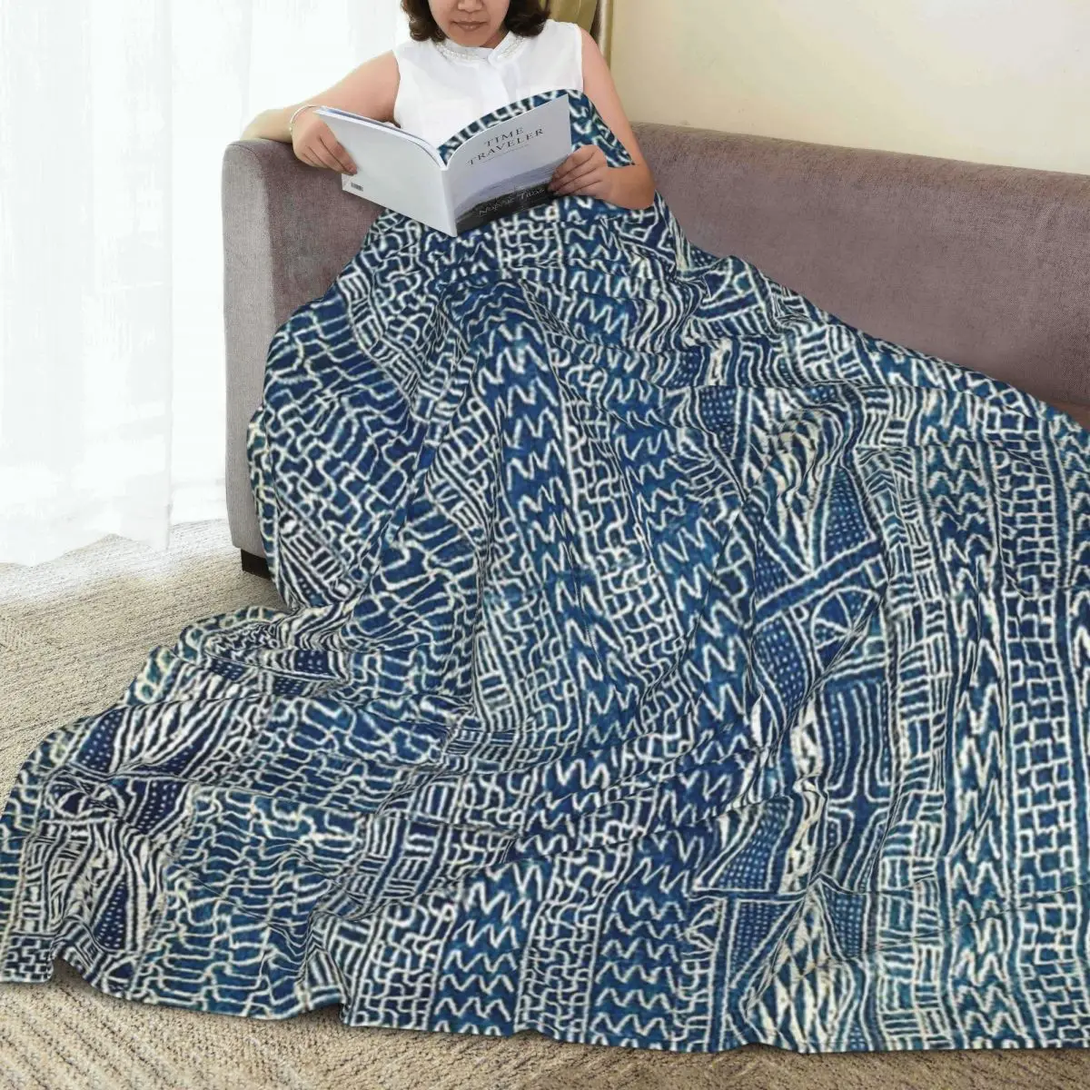 Ndop Cameroon West African Textile Blankets Fleece Warm Sofa Throw Blankets For Couch Bedding Office Throws Bedspread Quilt 5