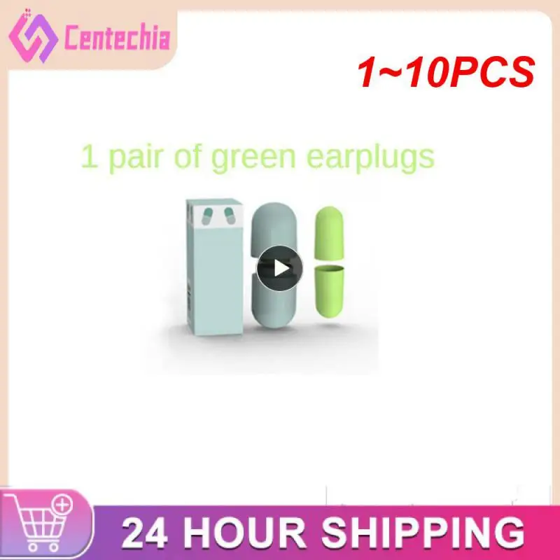 

1~10PCS Ear Plugs Mute Sleeping Soft Slow Soundproof Anti-noise Rebound