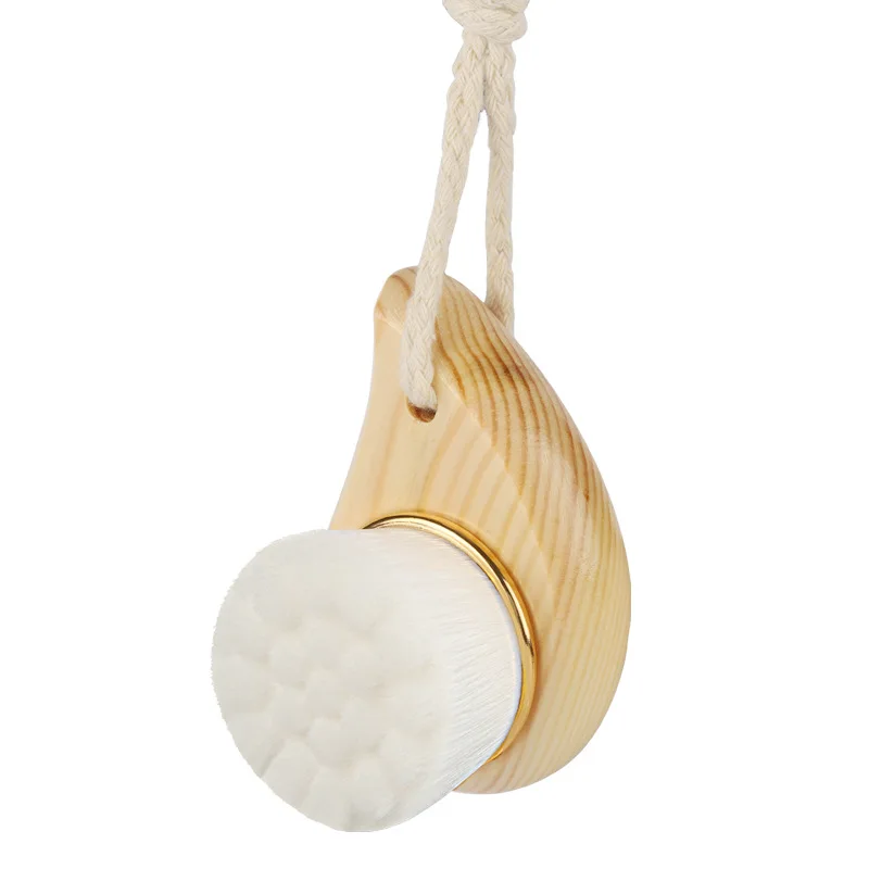 Deluxe Wooden Handle Facial Cleansing Brush - Deep Cleanse & Revitalize Your Skin