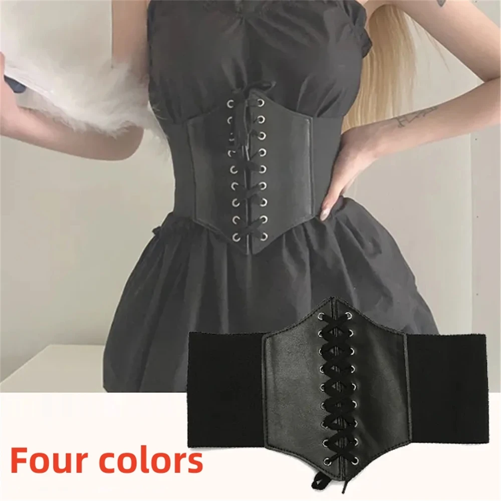 

Fashion Corset Belt Women's Elastic Waistband Slimming Belt High Waist Black Gothic Waistband Shaping Decorative For Dress/Shirt