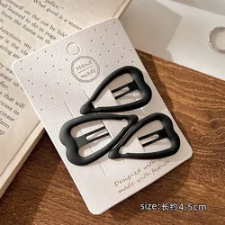 Black Hair Clips Set: Versatile and Stylish BB Hairpins (NO.3)