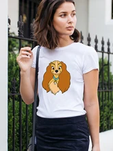 

Disney Classic Women T-shirt Vintage Cartoon Print Ropa Tumblr Mujer Short Sleeve Urban Casual Streetwear White Tops Dropship