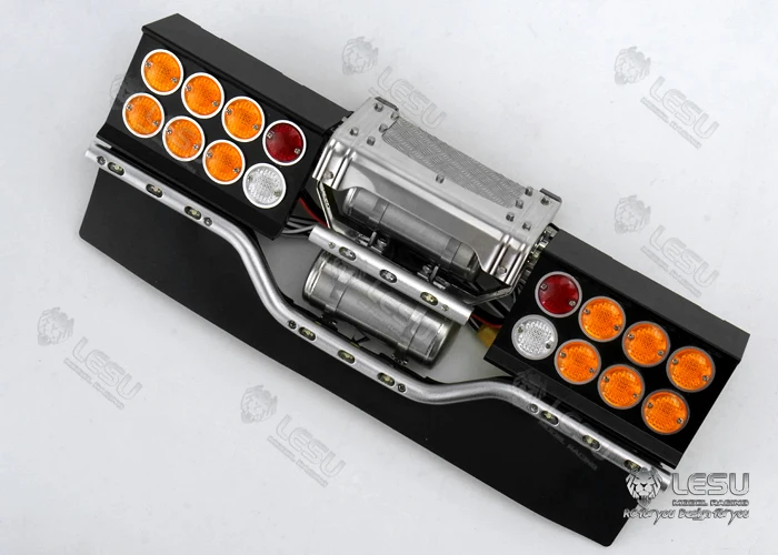 S7d1eaf9c2fec4c1eada106619558e3e5V タミヤ  1/14 RC トラック スカニア R620 R470 LESU DIYパーツ用 ガスシリンダーセット付きテールライト LEDリアバンパーランプ