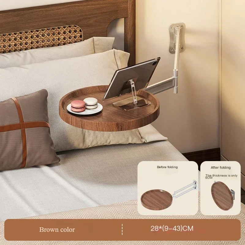 خزائن تخزين بجانب السرير قابلة للطي مثبتة على الحا...