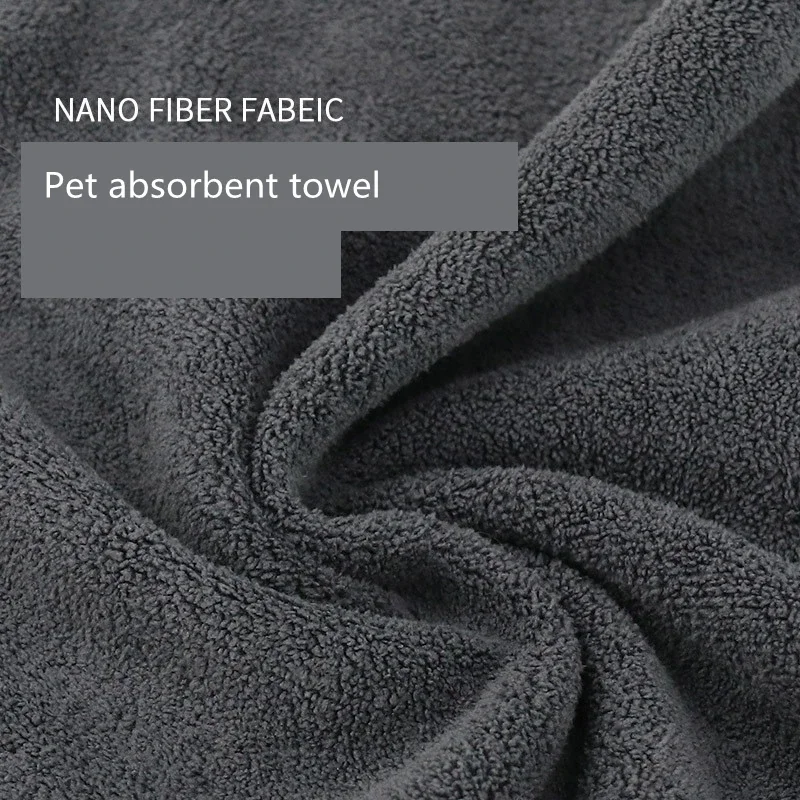 Bath Towel Pet Bath Towel Absorbent Towels for Dogs Cats Fashion Bath Towel Nano Fiber Quick-drying Bath Towel Car Wiping Cloth Pet Supplies