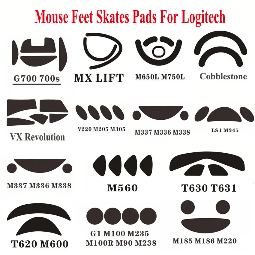 Replacement Mouse Feet Skates For Logitech Lift Wireless Mouse - 2 Sets High Smoothness Pads