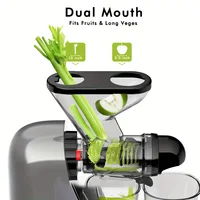 SiFENE Cold Press Juicer - Slow Masticating, High Yield for Fruits & Veggies, Dual-Mouth, Anti-Clog, Easy Clean, BPA-Free, Gray 2